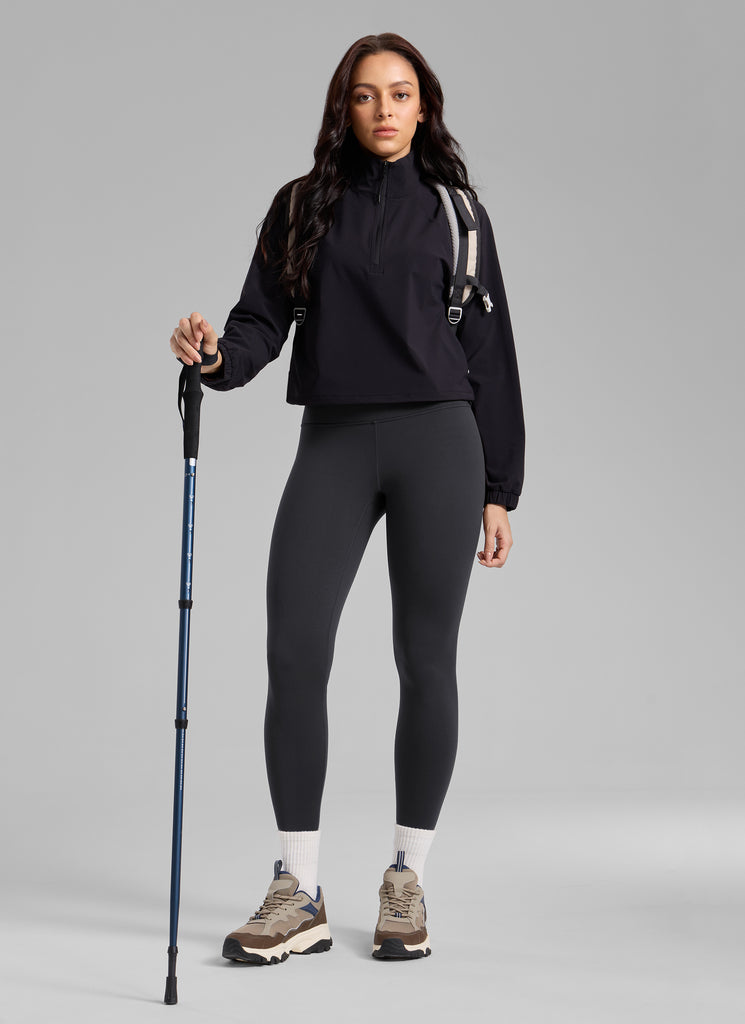 CRZ YOGA Women's Thermal Fleece Lined Casual High Rise Legging 25'' Ink Gray