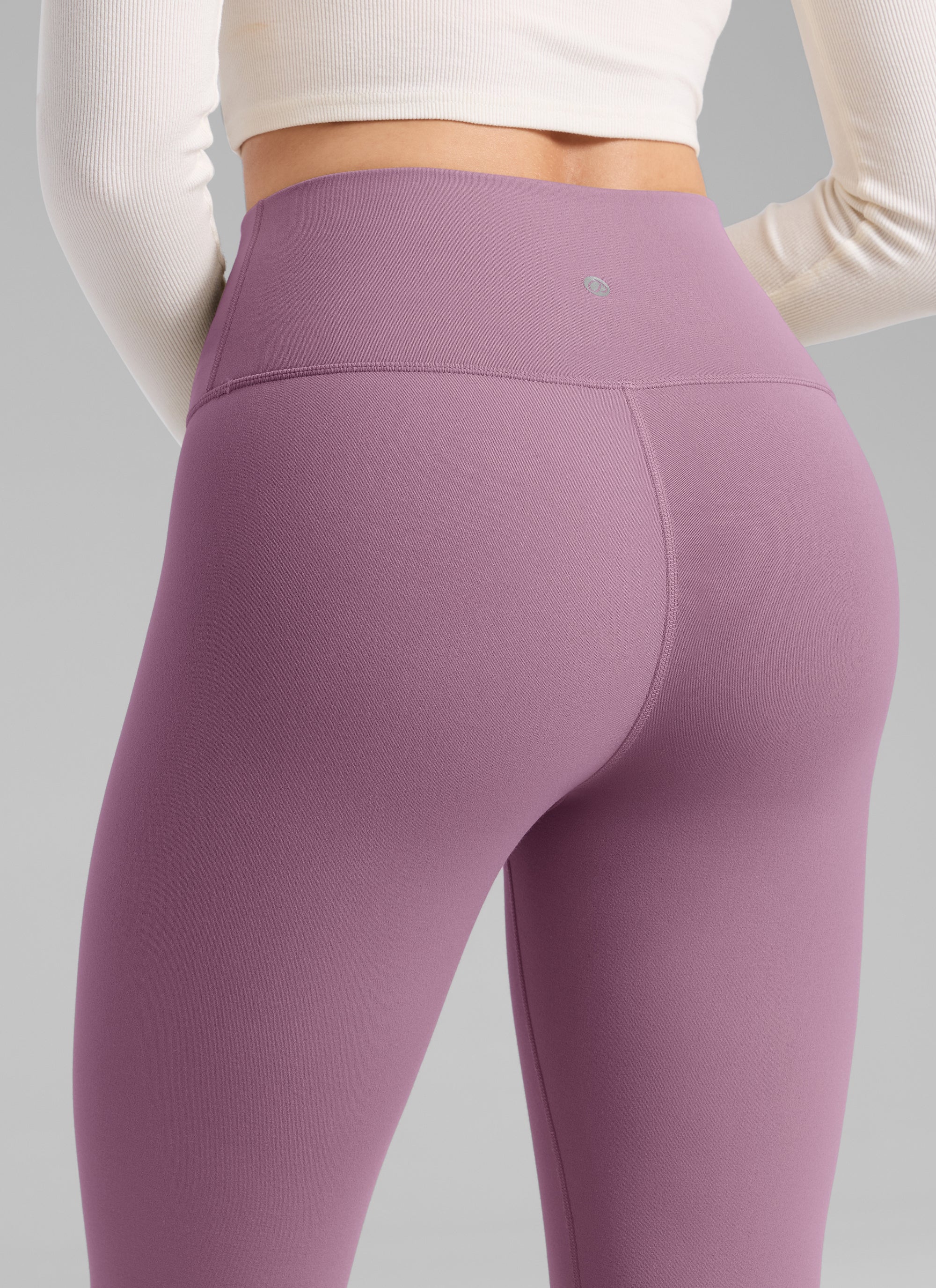 CRZ YOGA Women's Fleece Lined Casual High Rise Legging 28'' Light Lavender