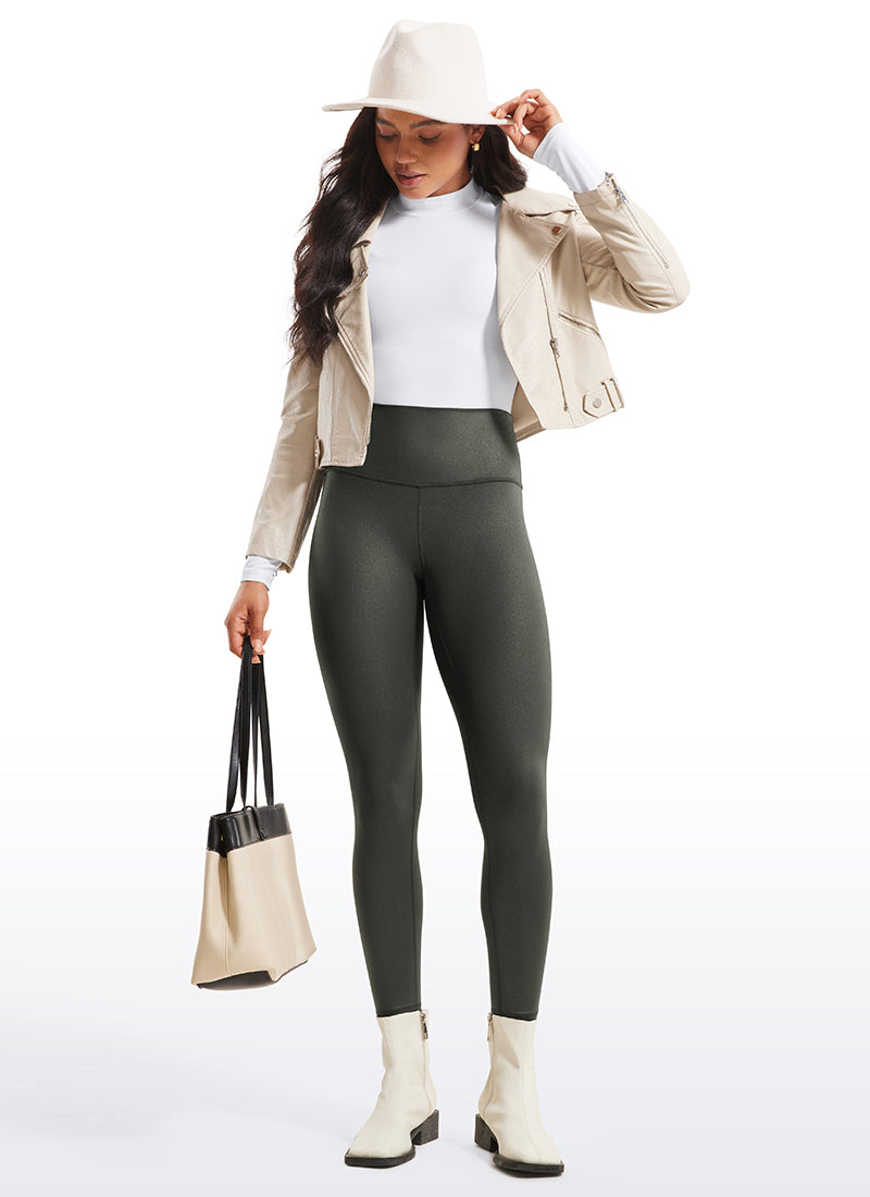 Matte Faux Leather Legging 25''