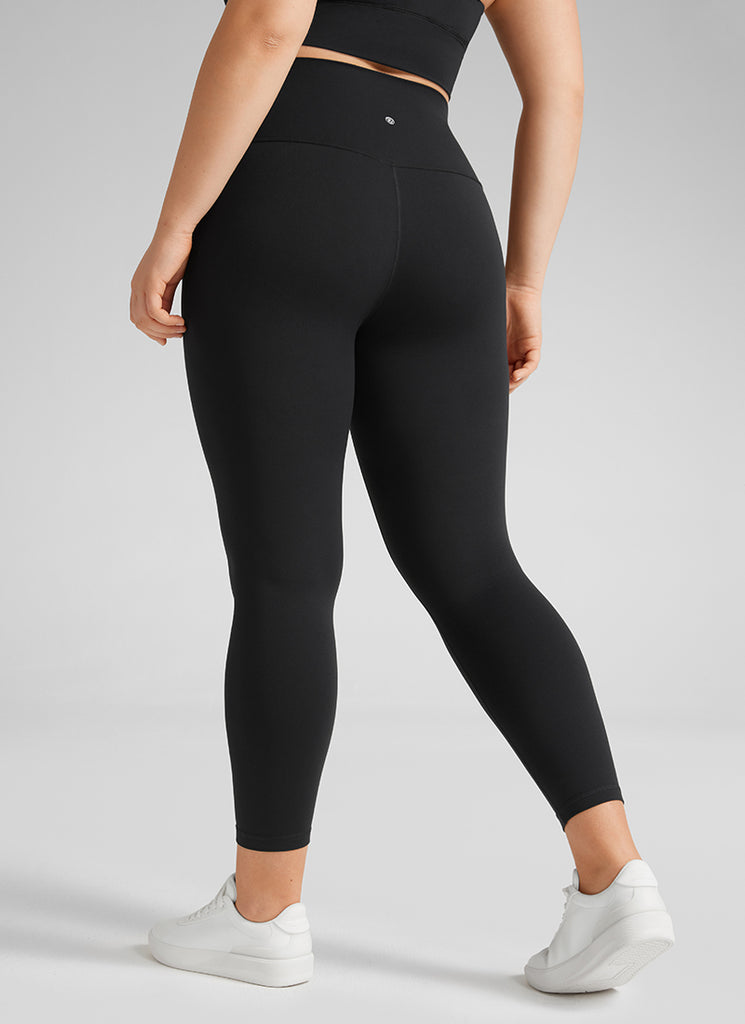 CRZ YOGA Women's Yoga High Rise Plus Size Butterluxe Leggings 25'' Black