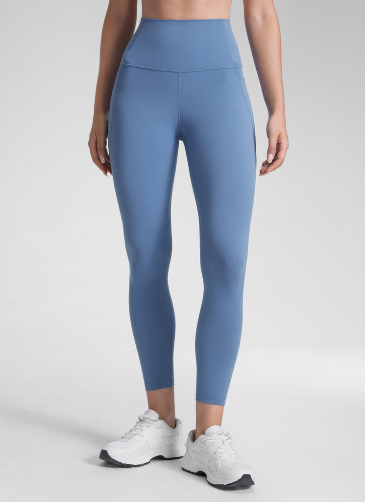 CRZ YOGA Women's Yoga Lounge High Rise Butterluxe Pocket Leggings 25'' Taupe