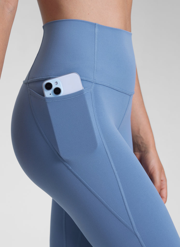 CRZ YOGA Women's Yoga Lounge High Rise Butterluxe Pocket Leggings 25'' Taupe