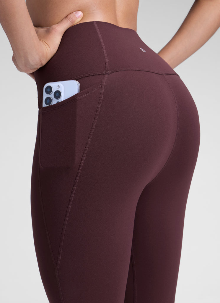 CRZ YOGA Women's Yoga Lounge High Rise Butterluxe Pocket Leggings 25'' Ripe Plum