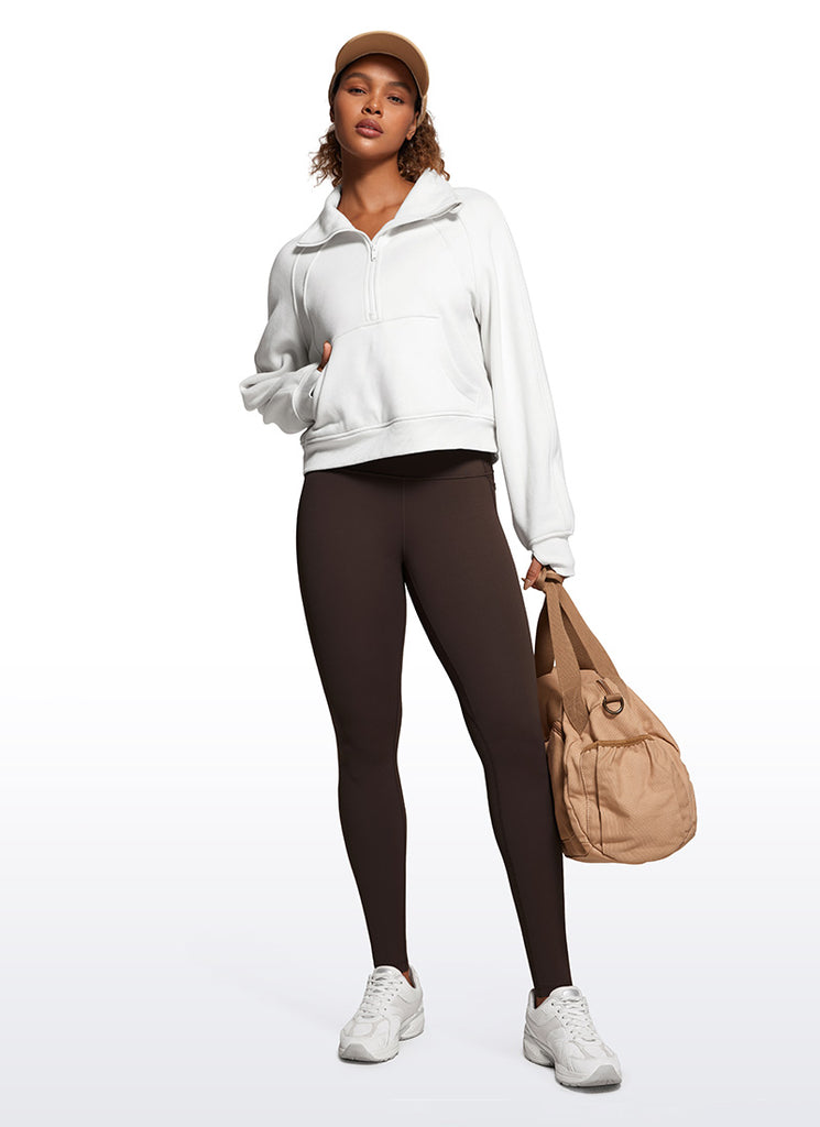 CRZ YOGA Womens Butterluxe Pockets Workout Leggings 30" Olive Green