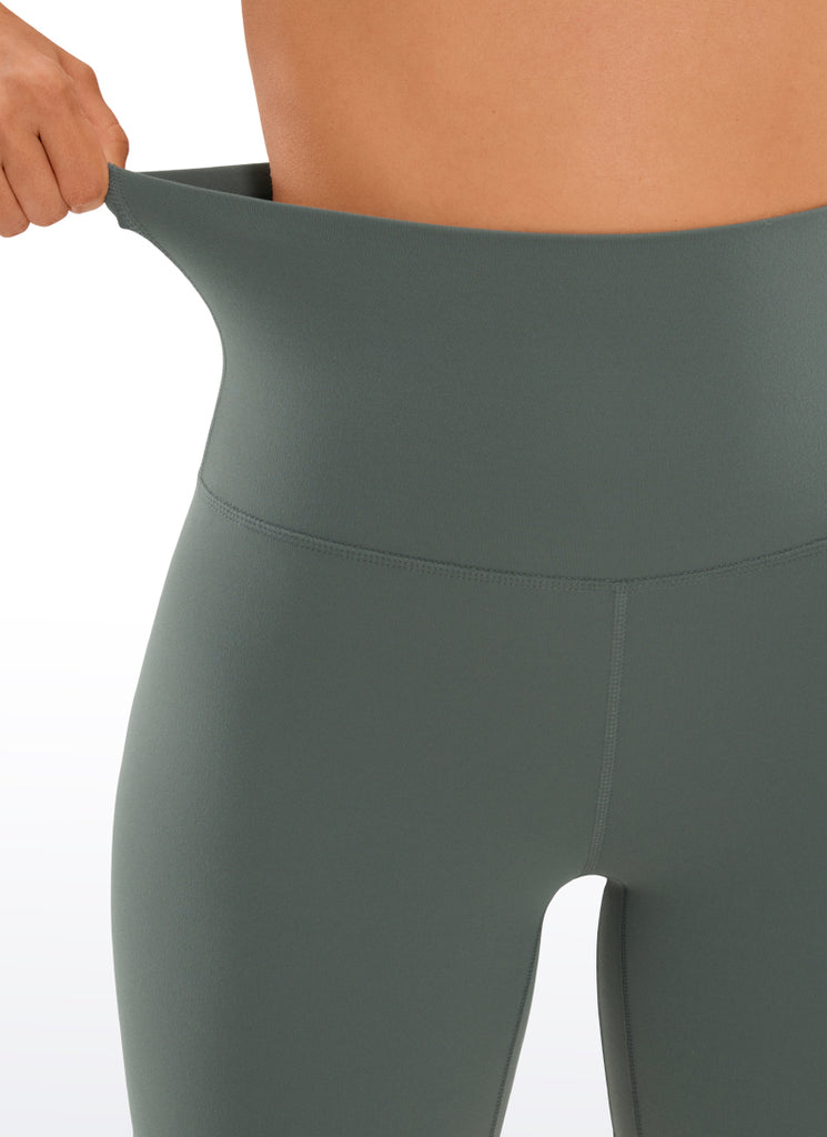 CRZ YOGA Women's Yoga Super High Waist Butterluxe Shorts 6'' Grey Sage