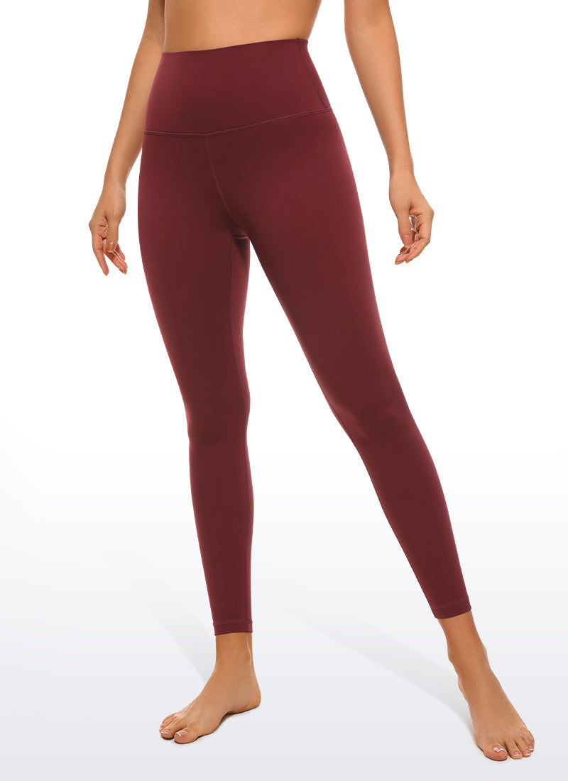 CRZ YOGA Women's Yoga High Rise Air Feeling Yoga Leggings 25'' Noctilucence Red