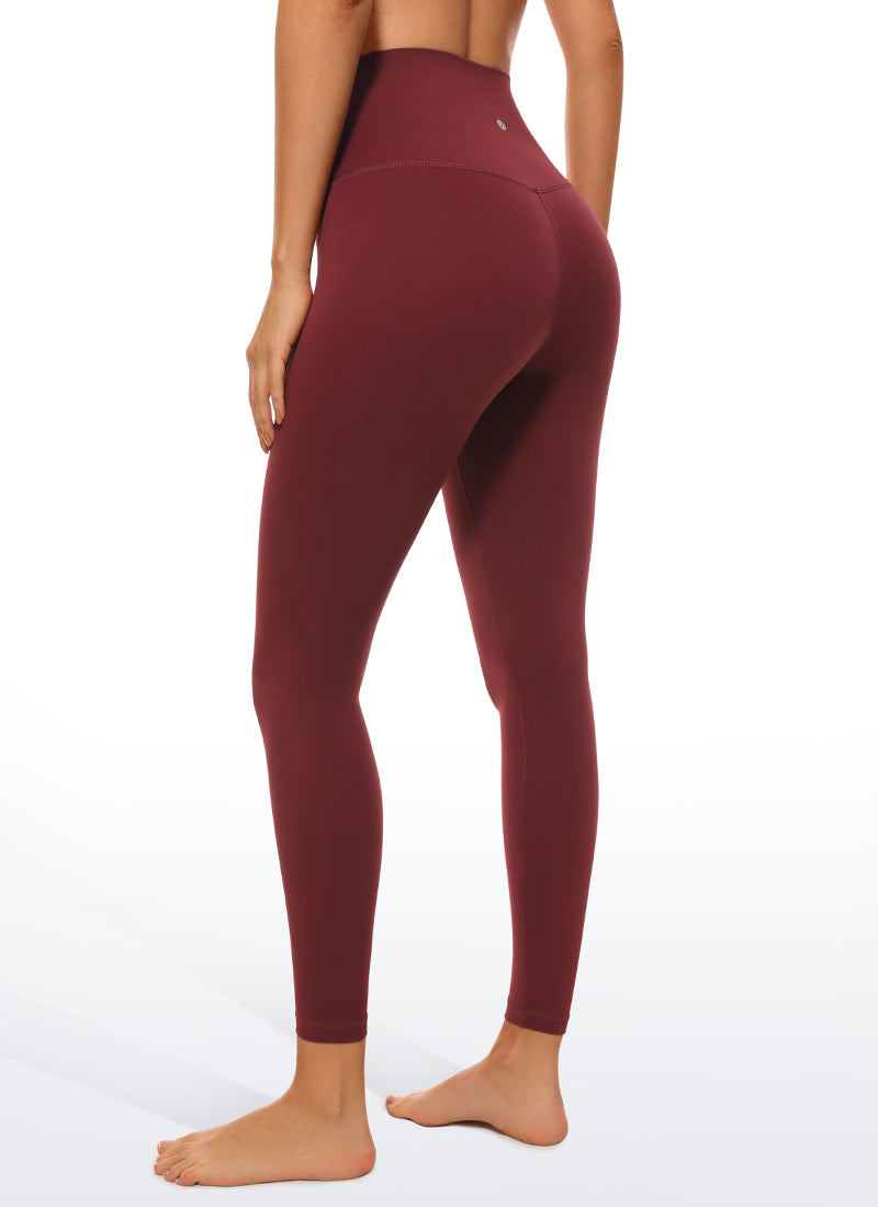 CRZ YOGA Women's Yoga High Rise Air Feeling Yoga Leggings 25'' Noctilucence Red