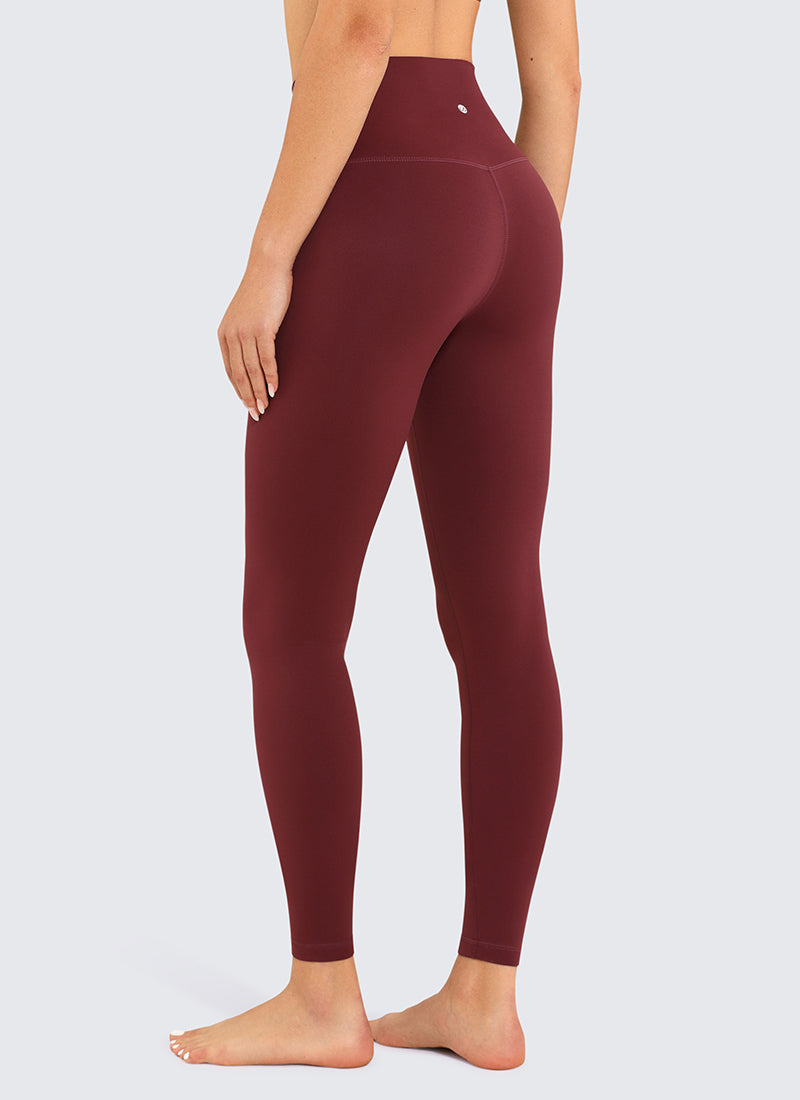 CRZ YOGA Women's Yoga High Rise Air Feeling Yoga Leggings 28'' Noctilucence Red