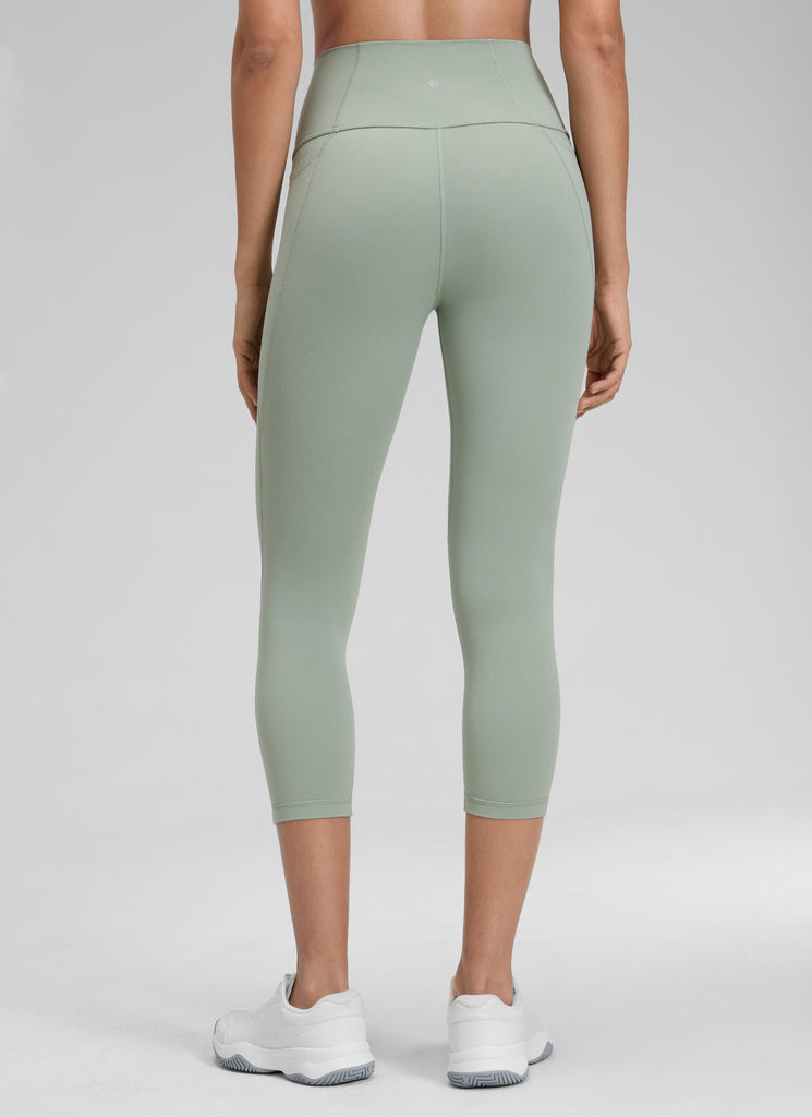 CRZ YOGA Women's Yoga High Rise Butterluxe Capri with Pockets 21'' True Navy