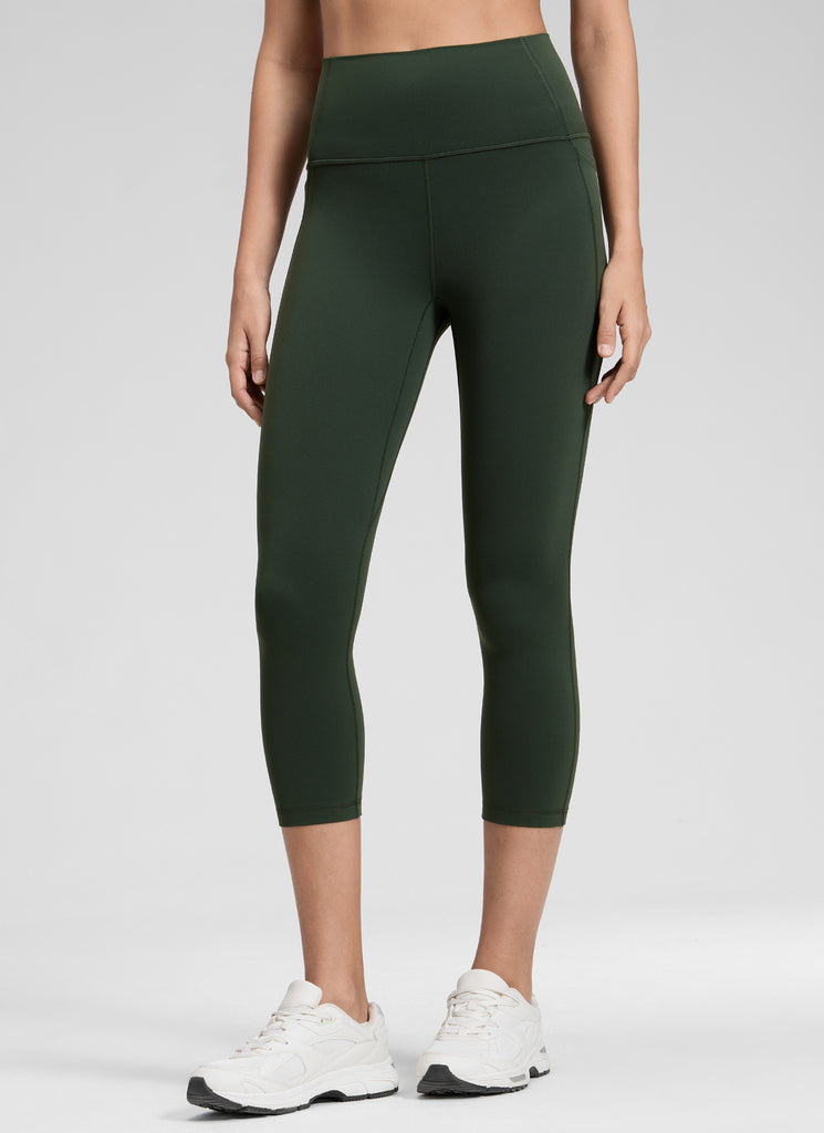 CRZ YOGA Women's Yoga High Rise Butterluxe Capri with Pockets 21'' Granita Pink