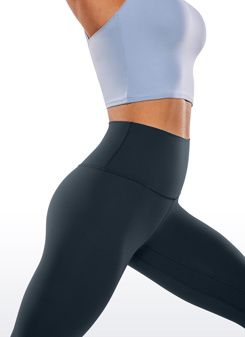 CRZ YOGA Women's Yoga Train High Rise Brushed Nakedfeel Leggings 25'' True Navy