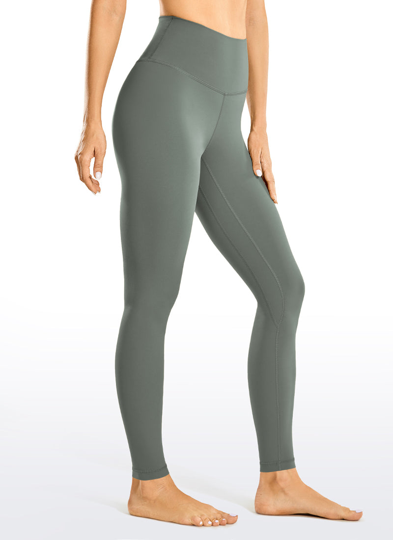 CRZ YOGA Women's Yoga High Rise Brushed Nakedfeel Leggings 28'' Grey Sage
