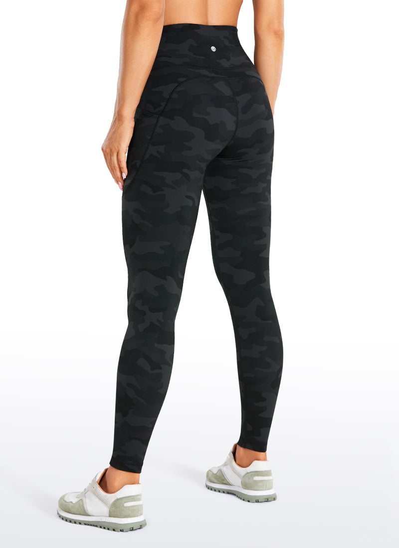 CRZ YOGA Women's Train High Rise Brushed Nakedfeel Pocket Legging 25'' Crimson