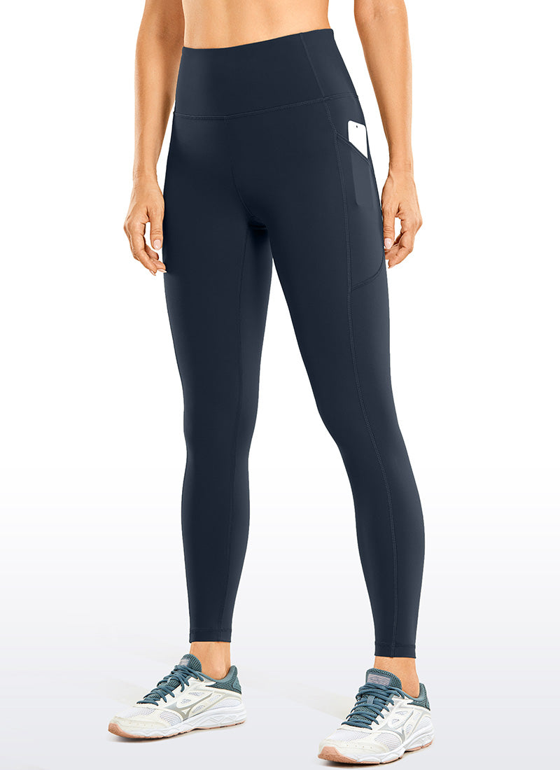 CRZ YOGA Women's Train High Rise Brushed Nakedfeel Pocket Legging 25'' Taupe