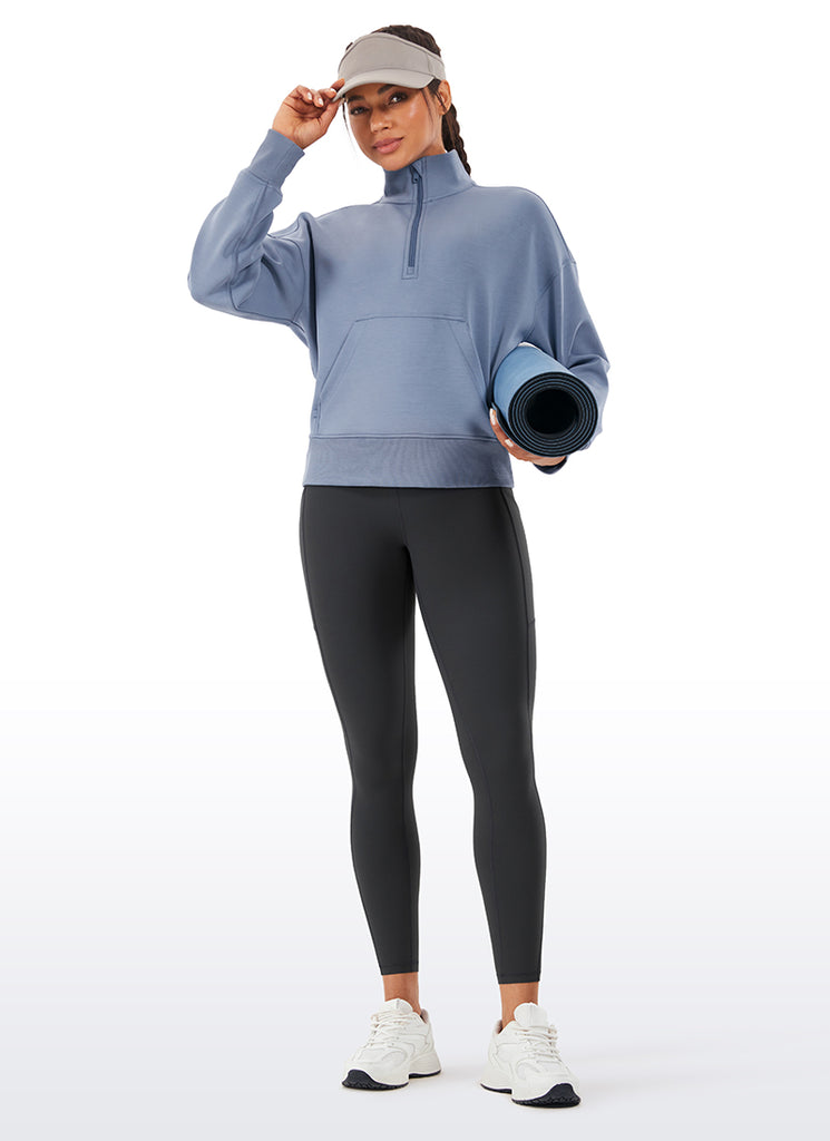 CRZ YOGA Women's Train High Rise Brushed Nakedfeel Pocket Legging 25'' Mysterious Grey