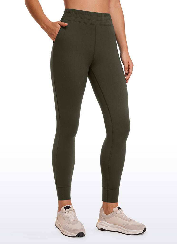 CRZ YOGA Womens Butterluxe High Waisted Joggers 27" with Pockets French Navy