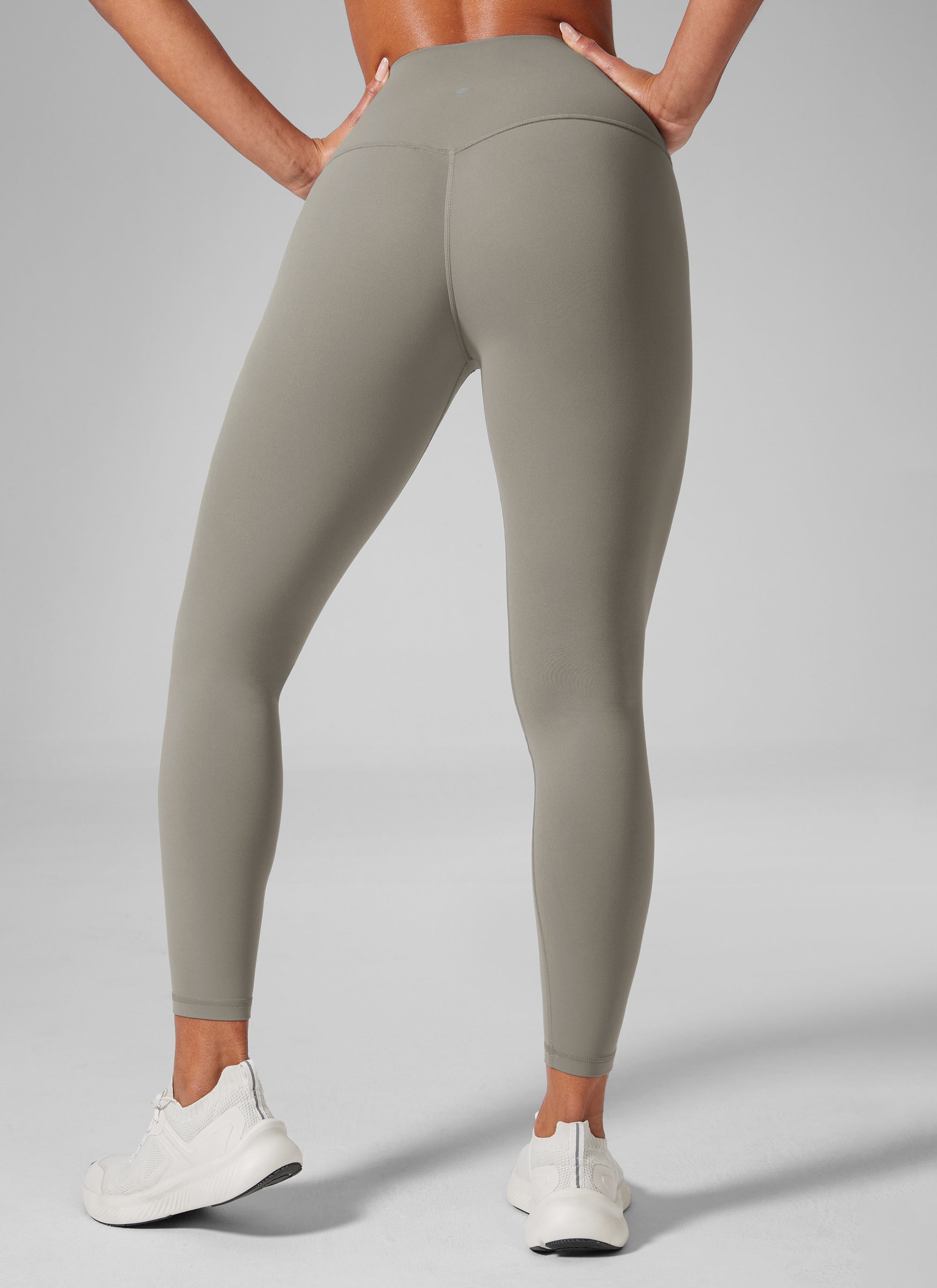 CRZ YOGA Women's Workout High Rise Butterlift Yoga Leggings 25'' Rock grey