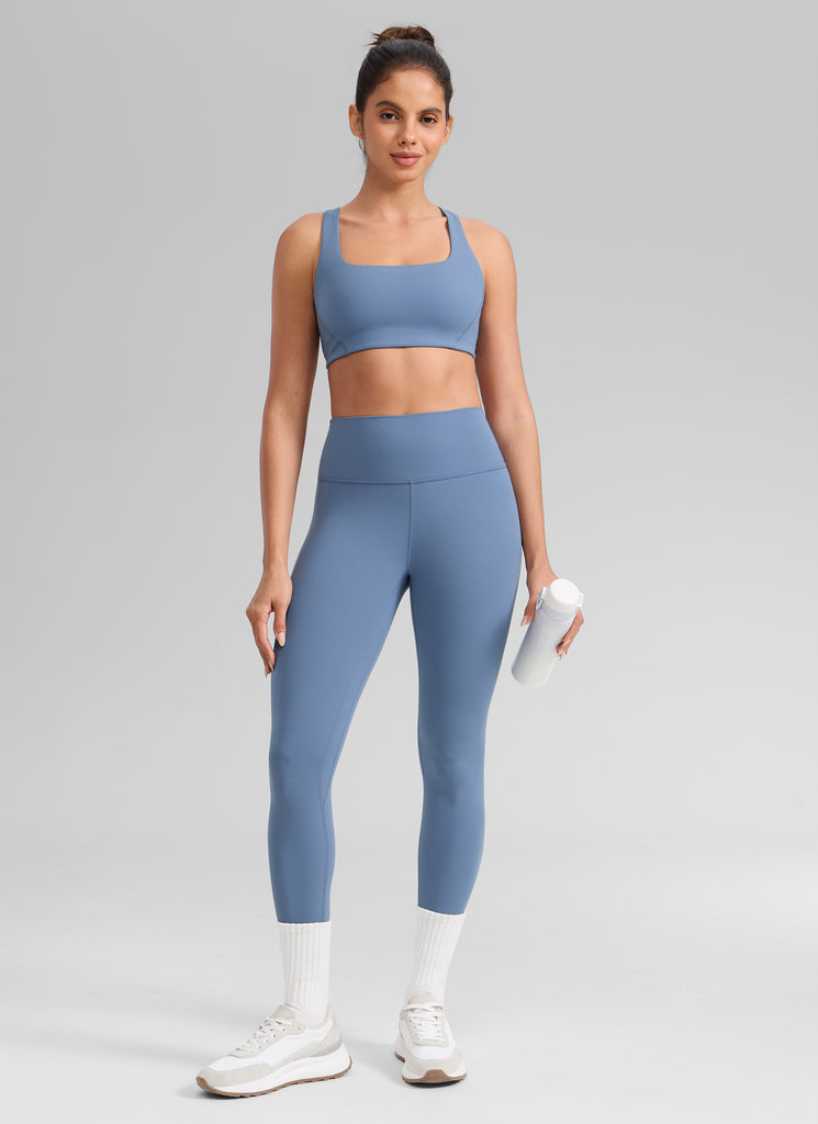 CRZ YOGA Women's Workout High Rise Butterlift Yoga Leggings 25'' Creamy Latte