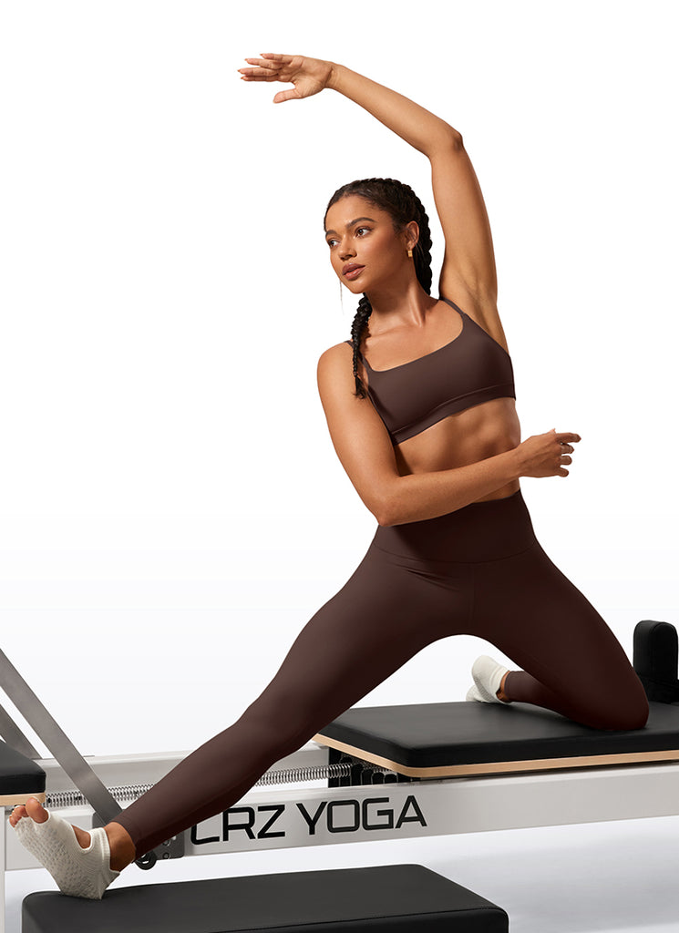 CRZ YOGA Women's Workout High Rise Butterlift Yoga Leggings 28'' Mysterious Grey