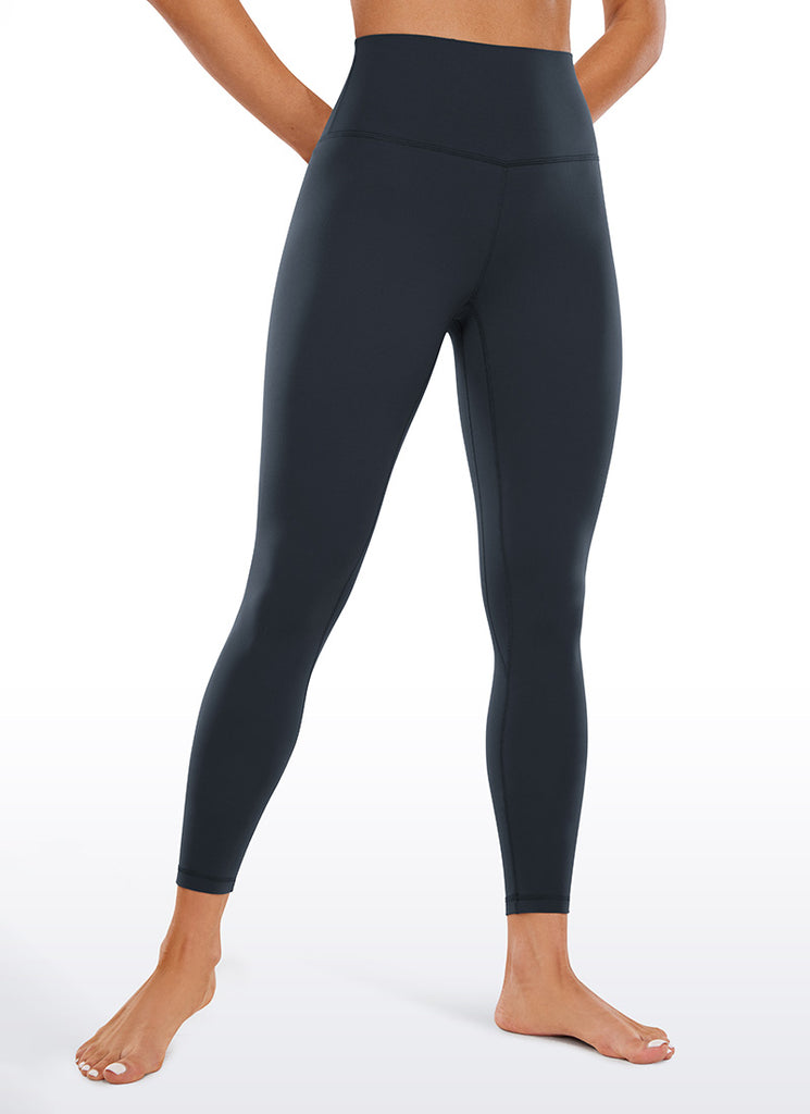 CRZ YOGA Women Butterluxe High Waisted Double seamed Yoga Leggings 25" Black