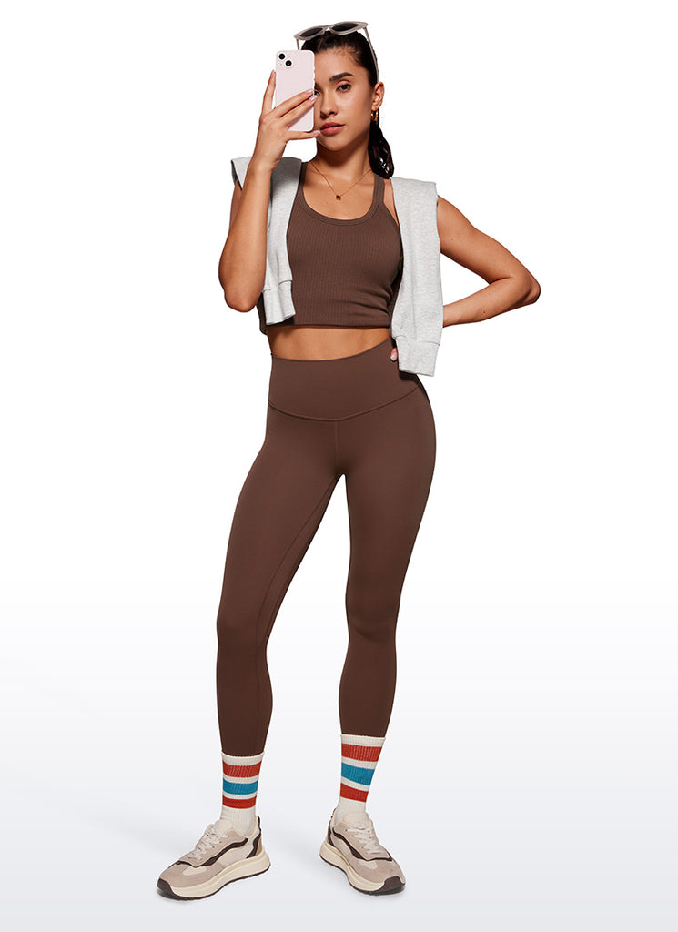 CRZ YOGA Women's Butterluxe Double seamed Yoga Leggings 28" Olive Green