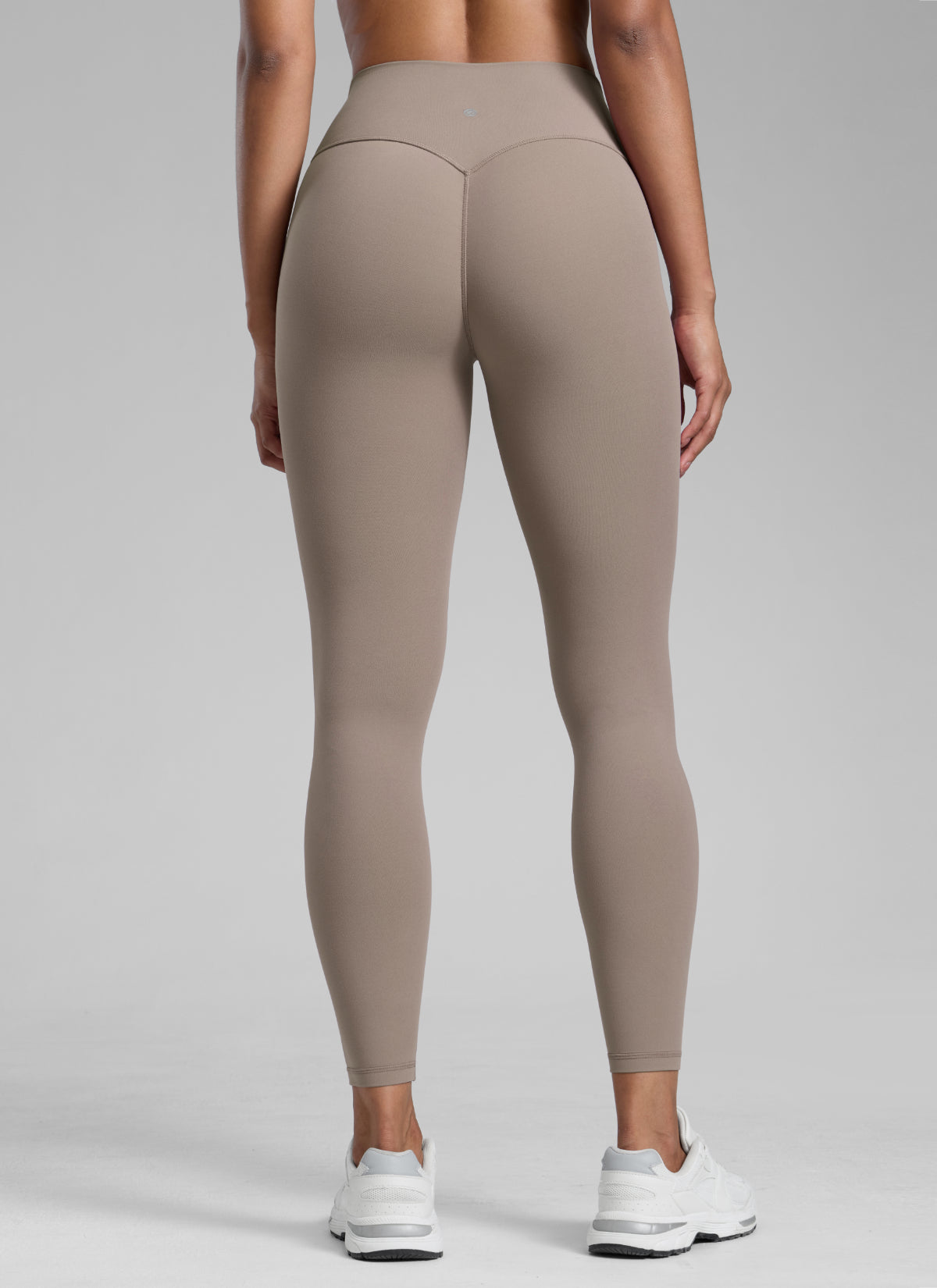 CRZ YOGA Women Butterlift High Rise Scrunch Butt Legging No Front Seam Creamy Latte