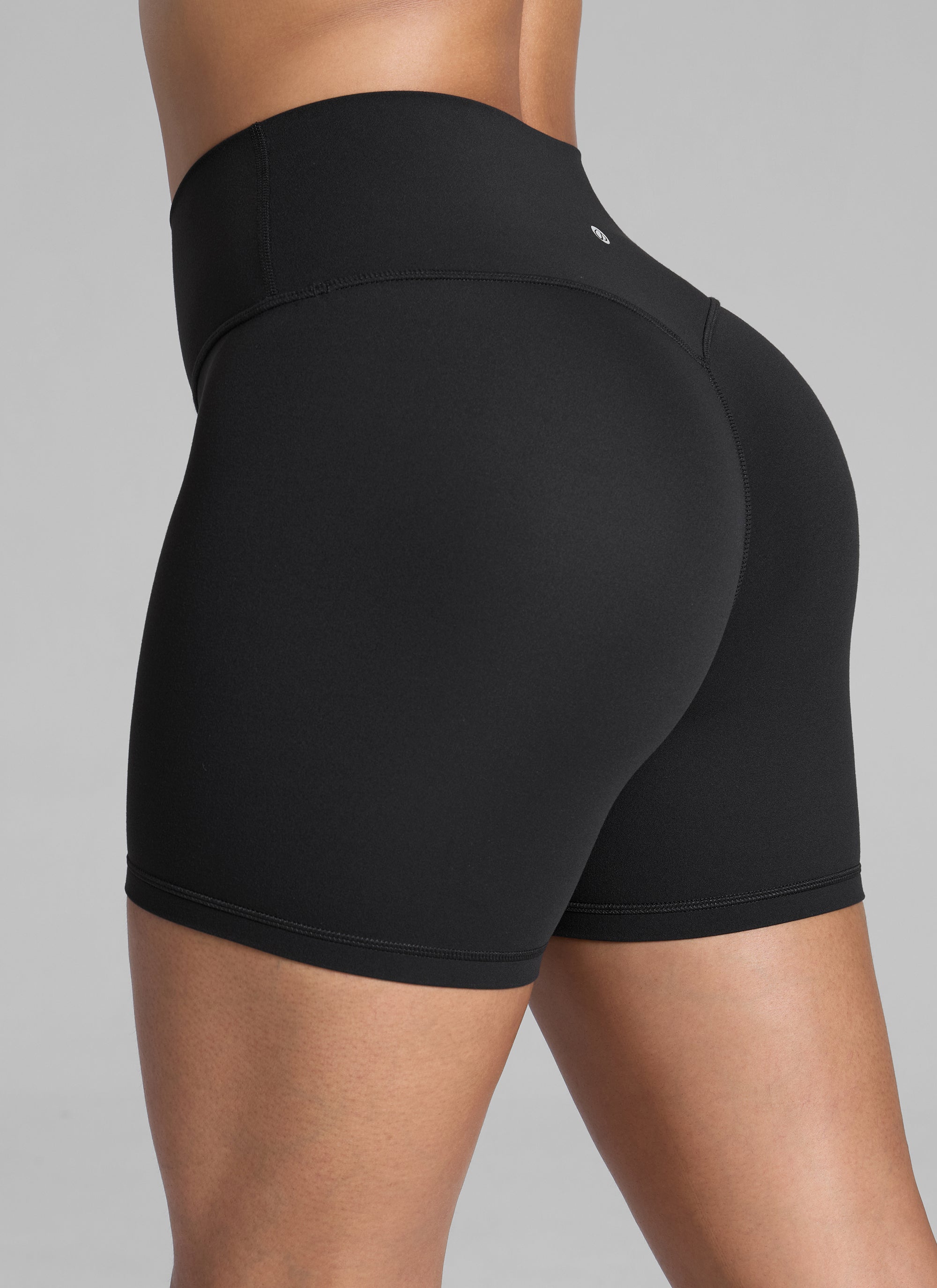 CRZ YOGA Womens Butterlift Scrunch Butt Atheletic Workout Biker Shorts Black