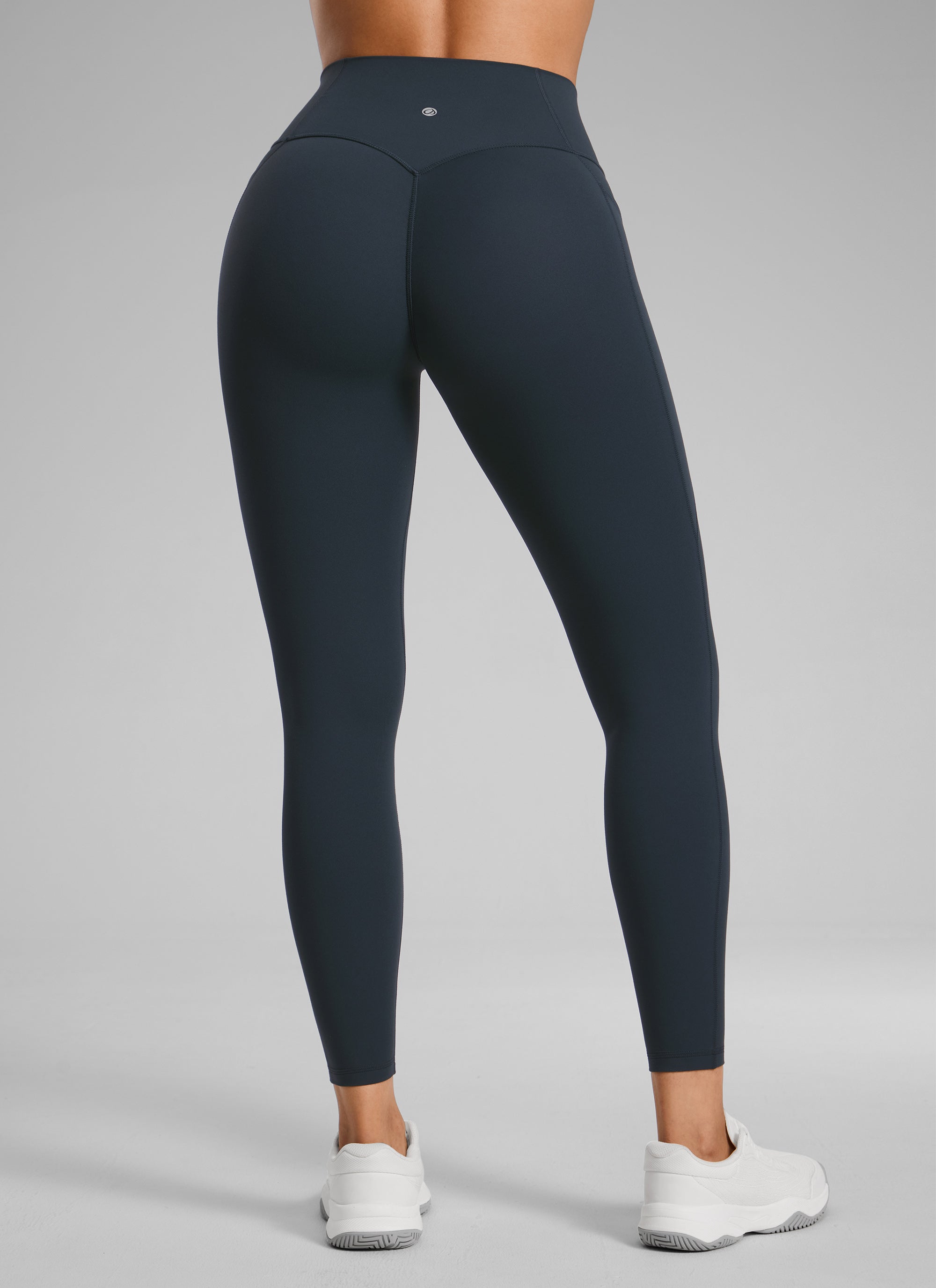 CRZ YOGA Women's Butterlift High Rise No Front Seam Pocket Legging True Navy