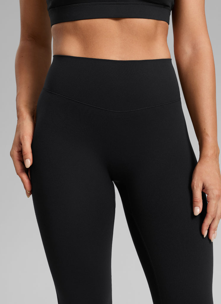CRZ YOGA Women's Skinsoft High Rise No Front Seam Scrunch Legging 25'' Black