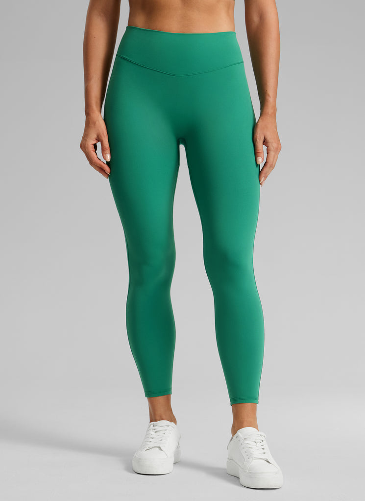 CRZ YOGA Women's Skinsoft High Rise No Front Seam Scrunch Legging 25'' Legend Green