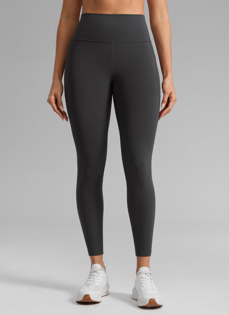 CRZ YOGA Women's Butterlift Workout High Rise Pocket Leggings 25'' Mysterious Grey