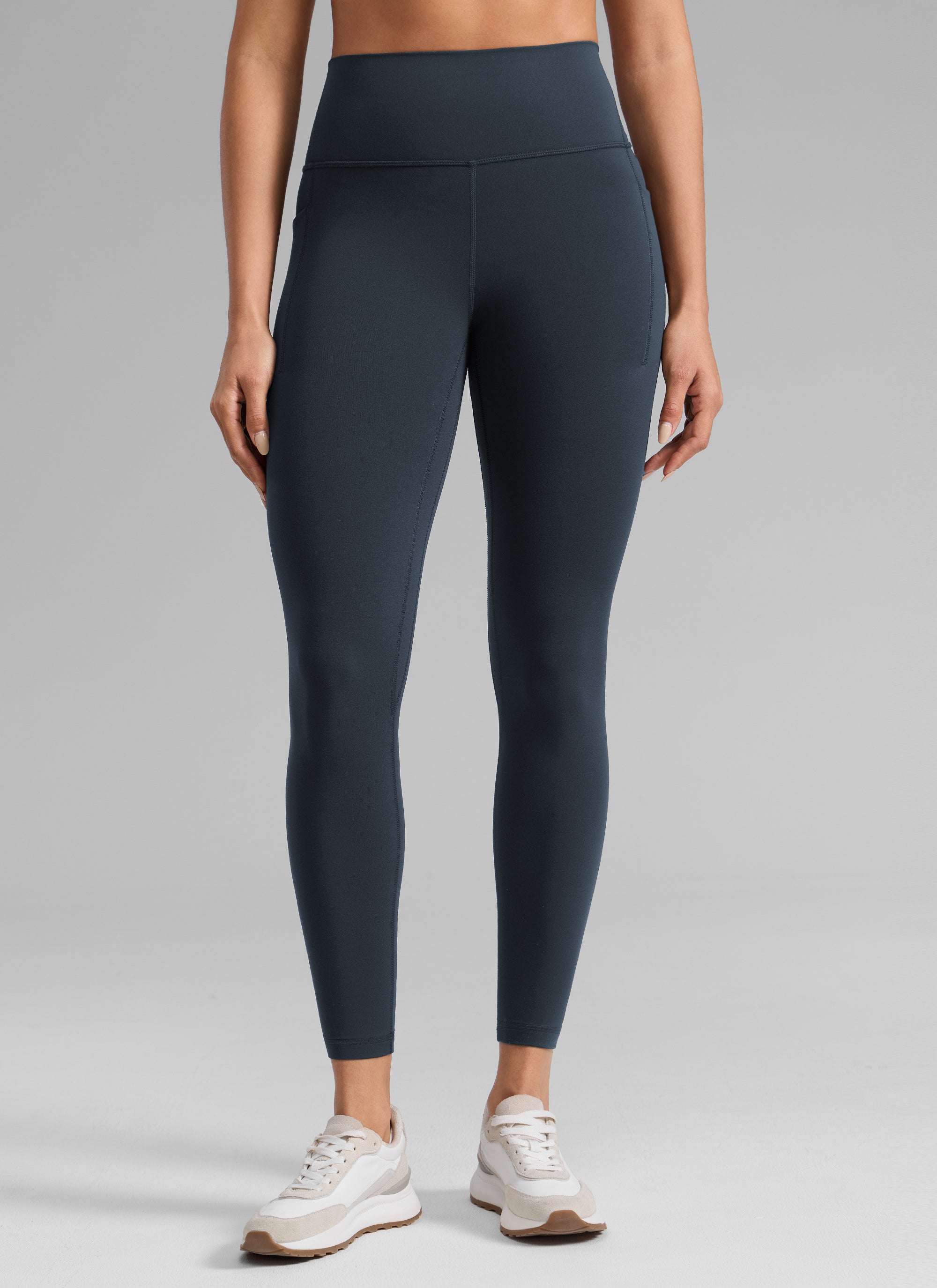 CRZ YOGA Women's Butterlift Workout High Rise Pocket Leggings 25'' True Navy