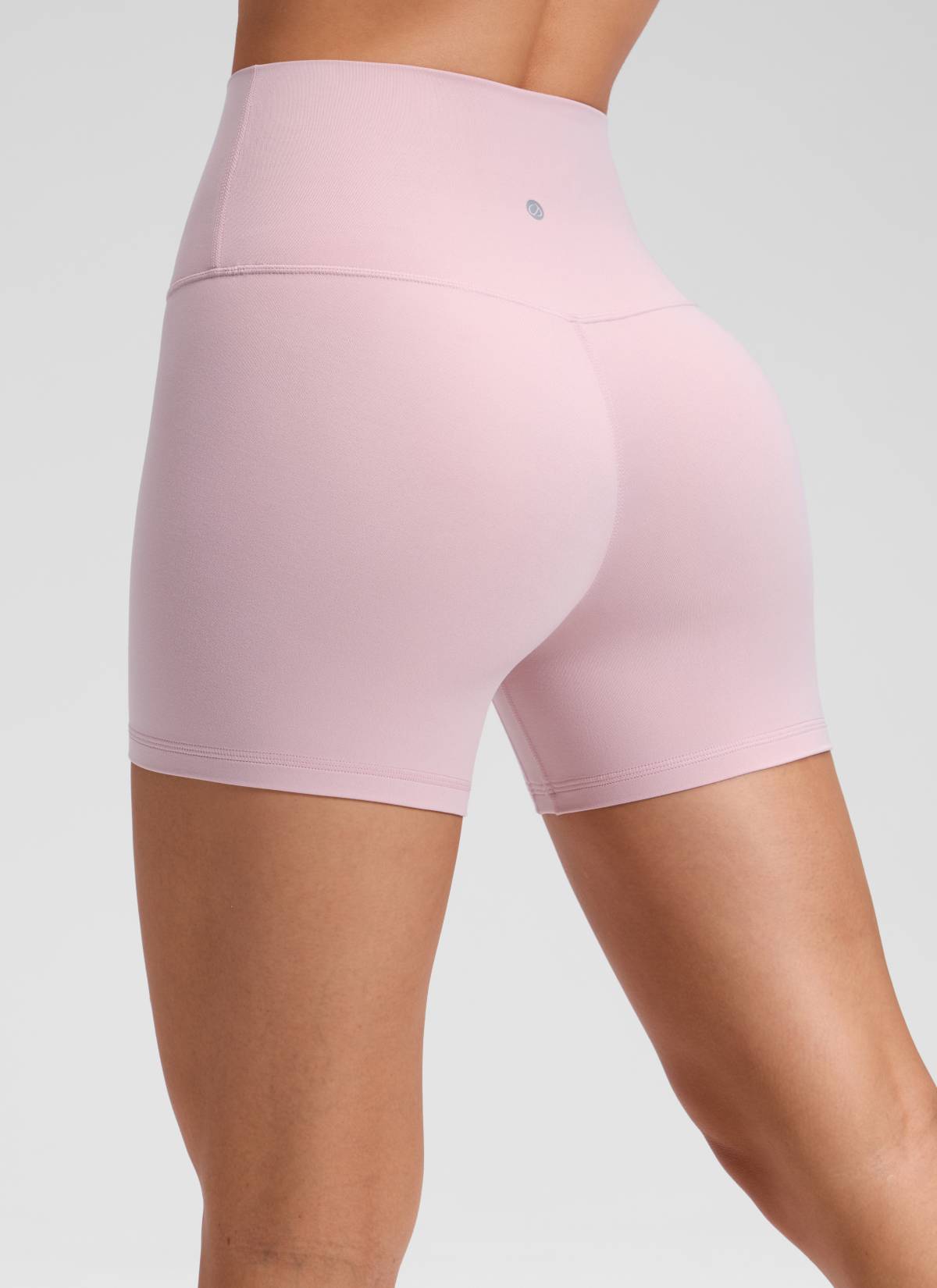 CRZ YOGA Women's Butterluxe Yoga High Rise No Front Seam Shorts 4'' Pink Haze