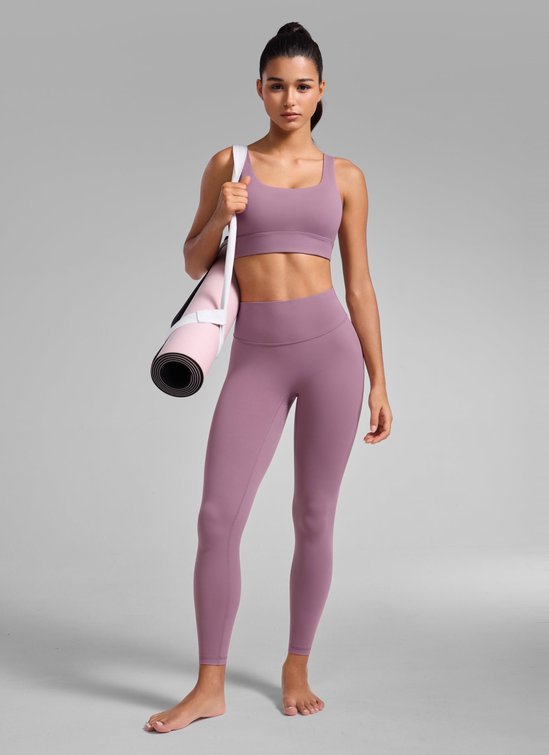 CRZ YOGA Softretch Secretsculpt™ Minor High Rise Front Seam Legging Light Lavender @model_info:A