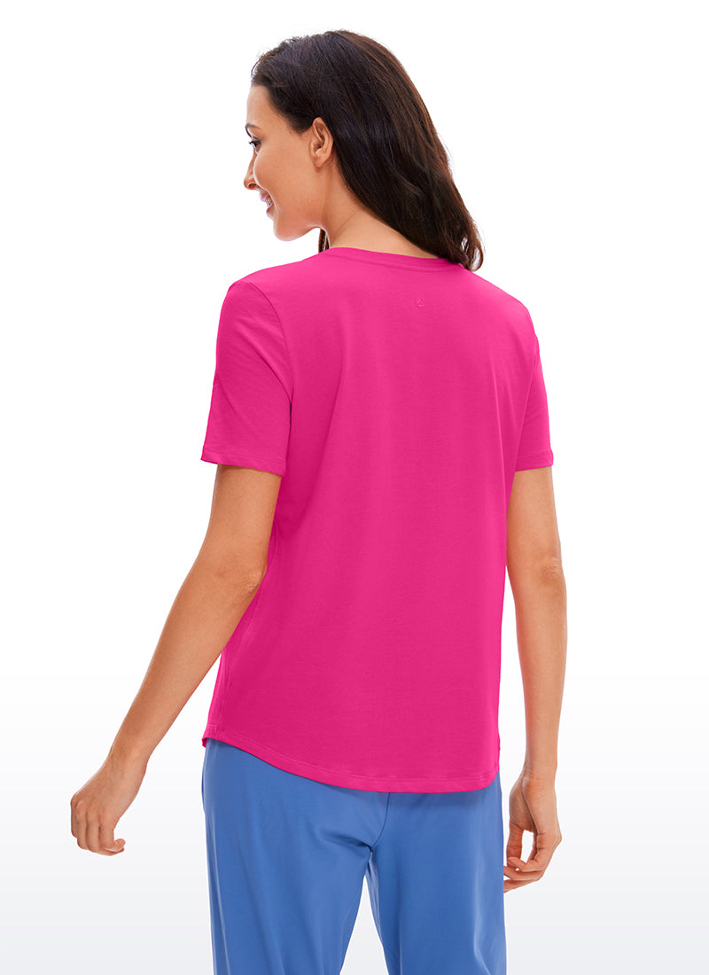Pima Cotton Round Neck Short Sleeve