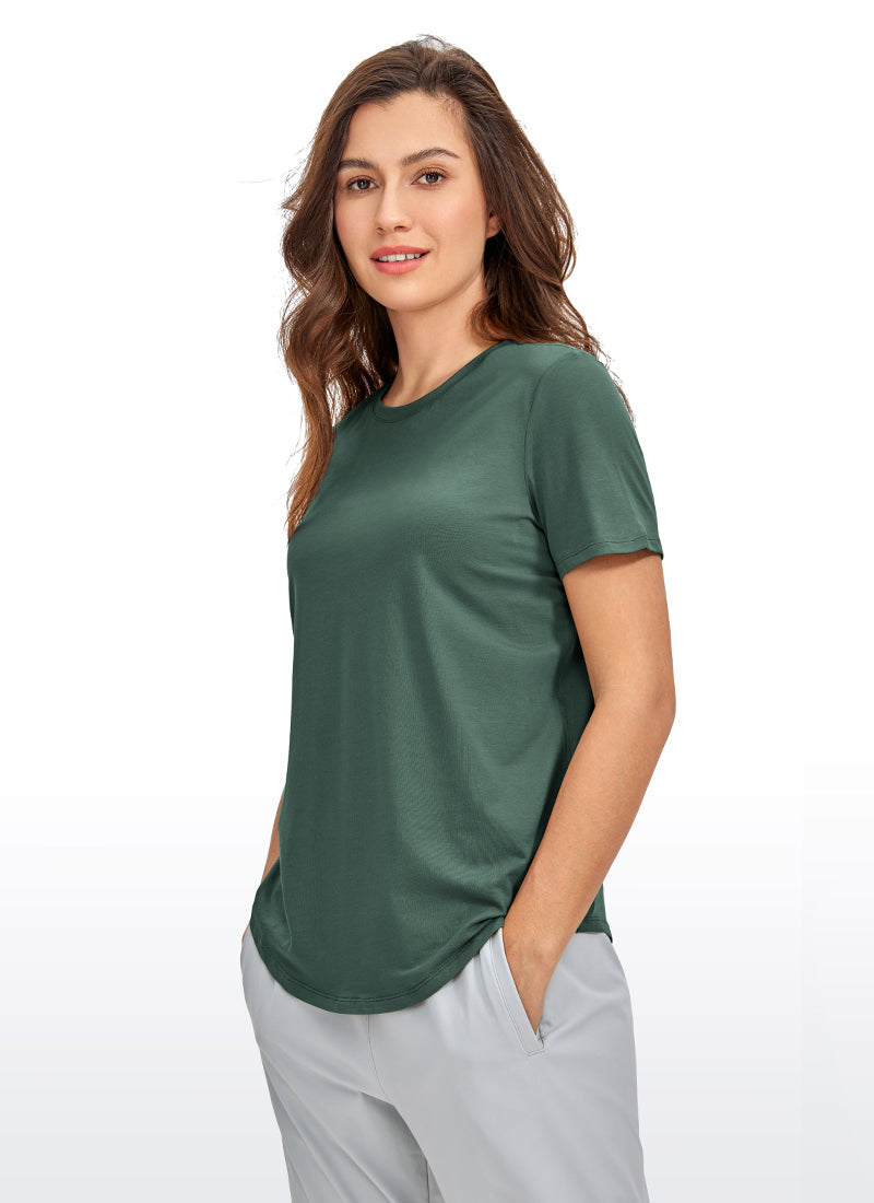 Pima Cotton Round Neck Short Sleeve