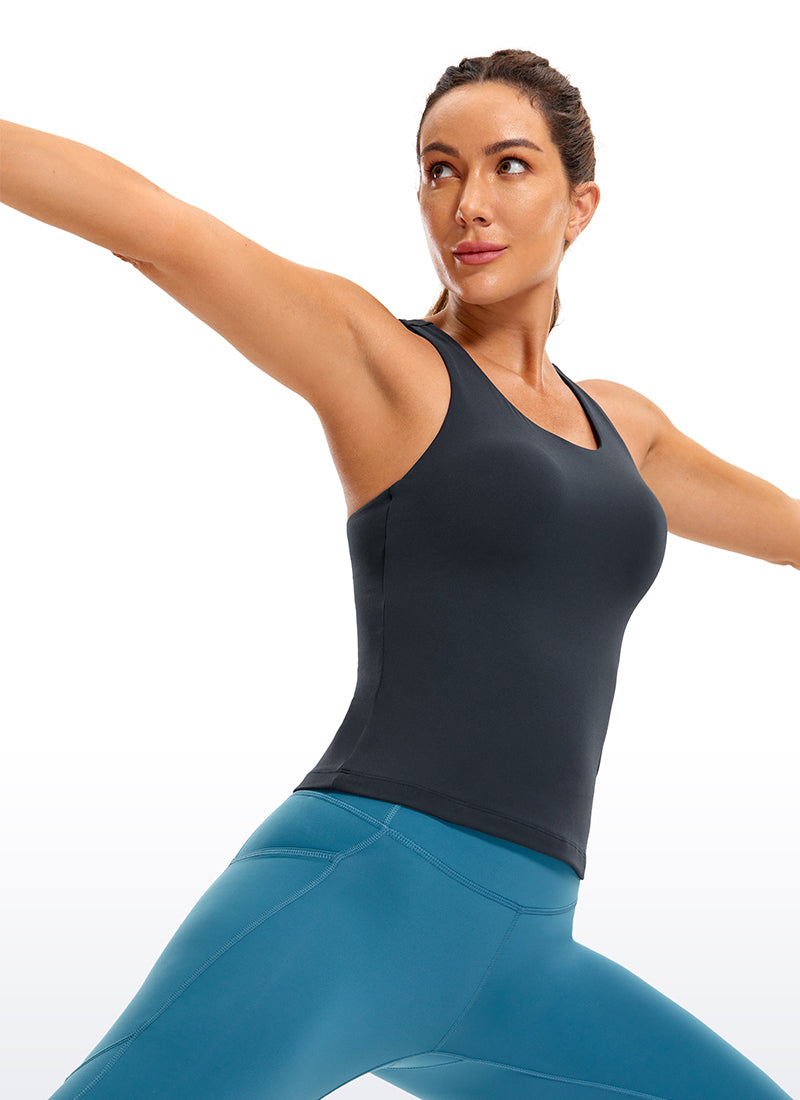 Butterluxe Waist Length Built in Bra Tank