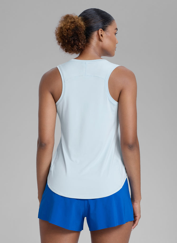 CRZ YOGA Women's Running Relaxed Fit Ultralight Tank Top Racerback Black