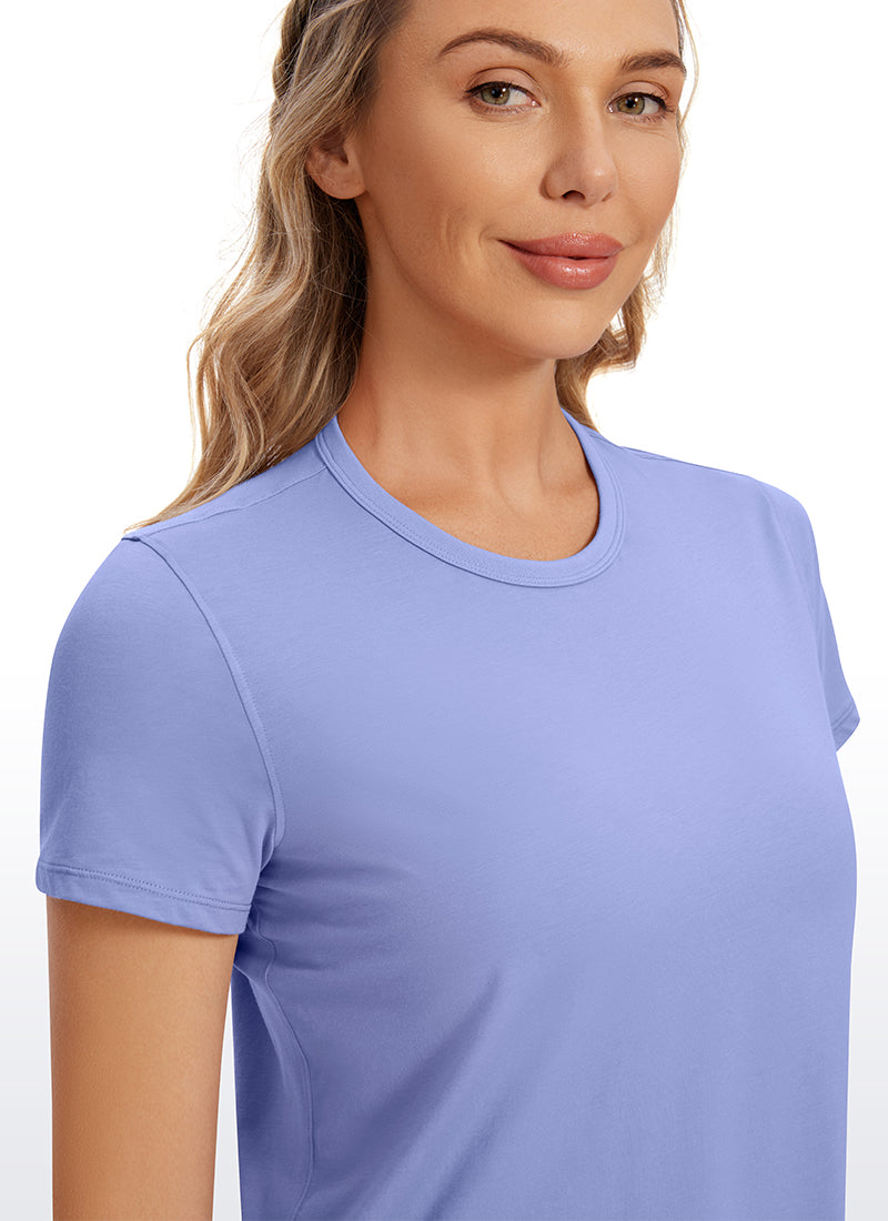 Pima Cotton Classic-Fit Cropped Short Sleeve