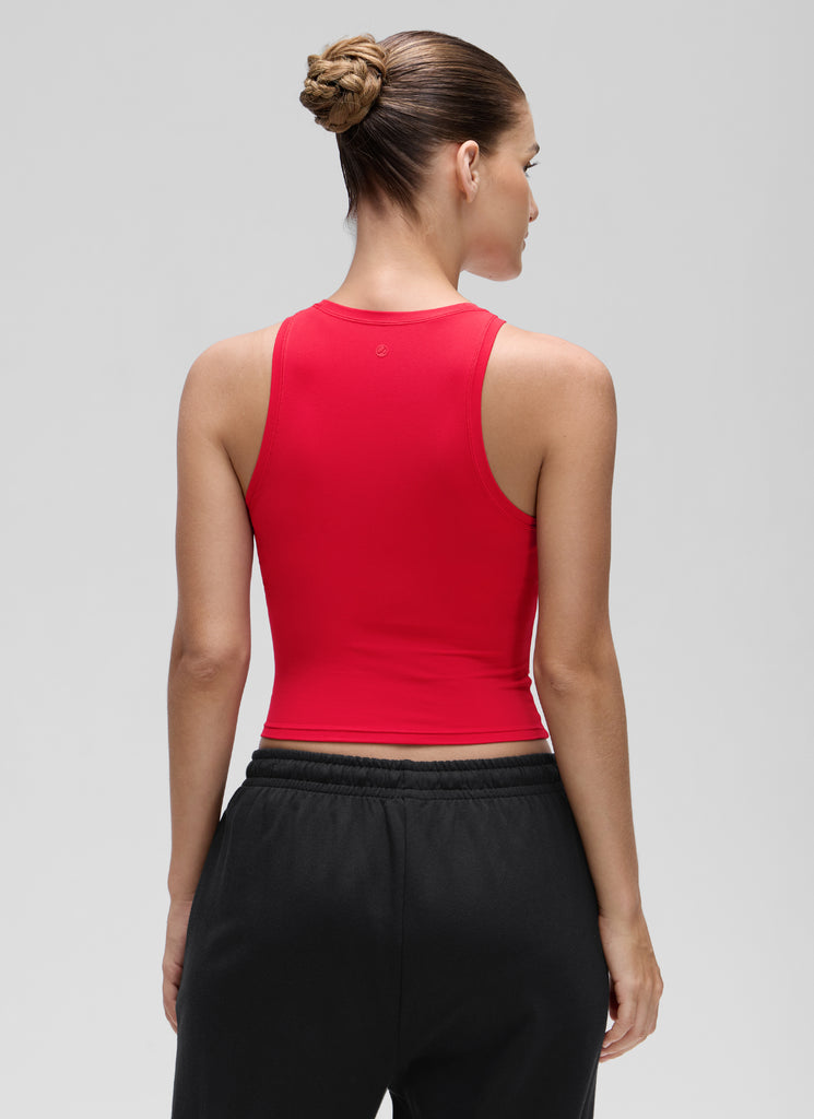 CRZ YOGA Women High Neck Casual Double Lined Sleeveless Tanks Rhino Grey