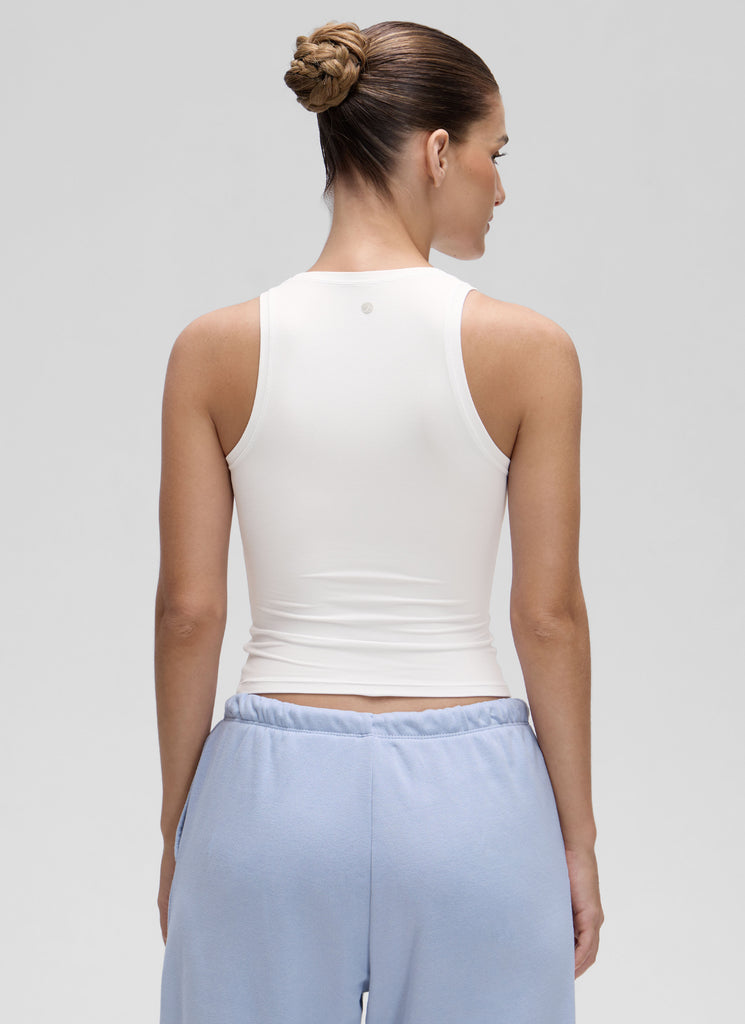 CRZ YOGA Women High Neck Casual Double Lined Sleeveless Tanks Black