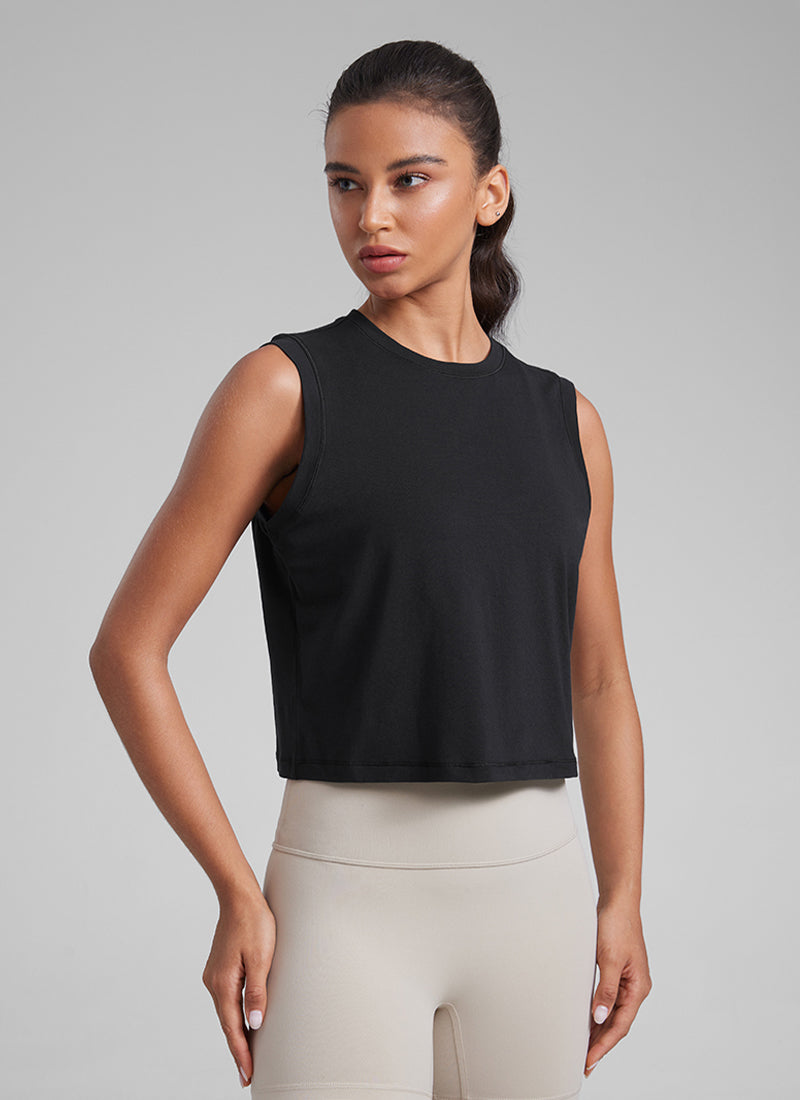 Quick Dry High Neck Sleeveless Tank Top