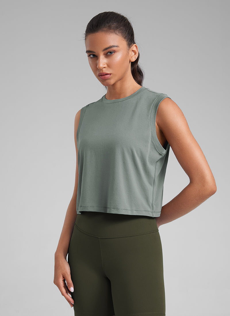 Quick Dry High Neck Sleeveless Tank Top