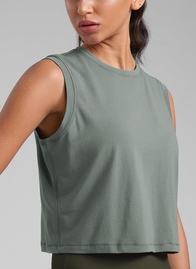 Quick Dry High Neck Sleeveless Tank Top