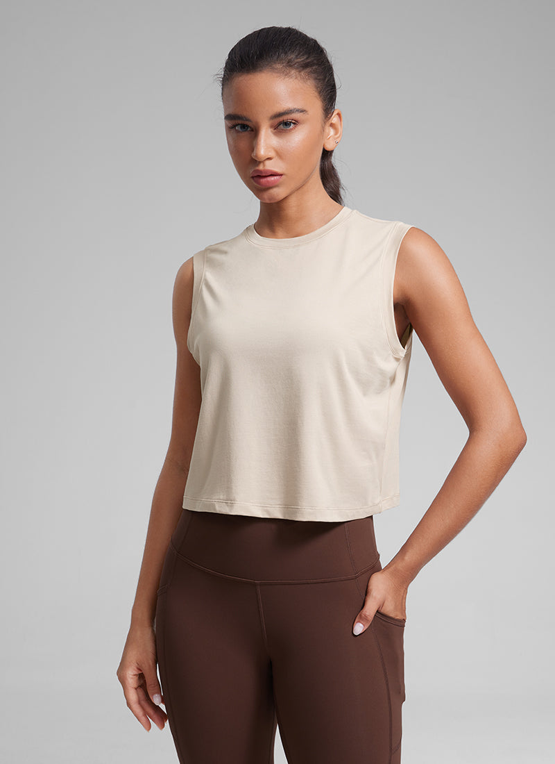 Quick Dry High Neck Sleeveless Tank Top