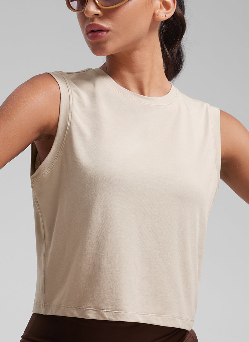 Quick Dry High Neck Sleeveless Tank Top