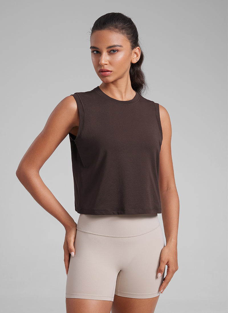 Quick Dry High Neck Sleeveless Tank Top