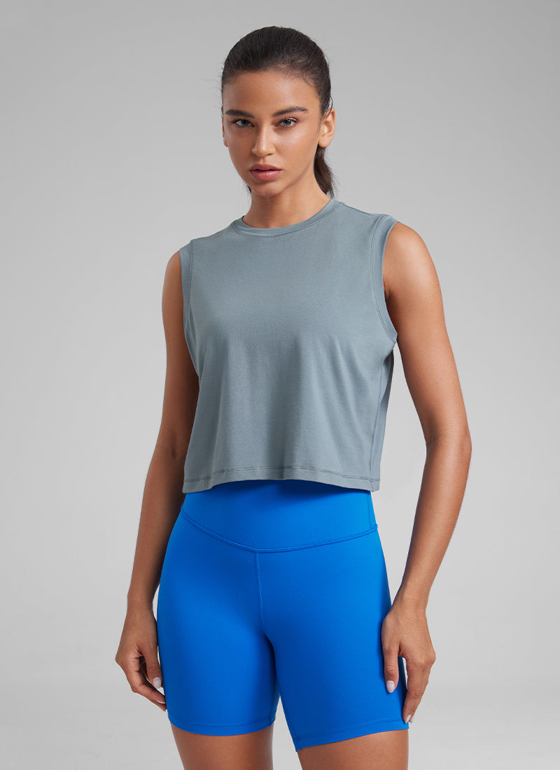 Quick Dry High Neck Sleeveless Tank Top