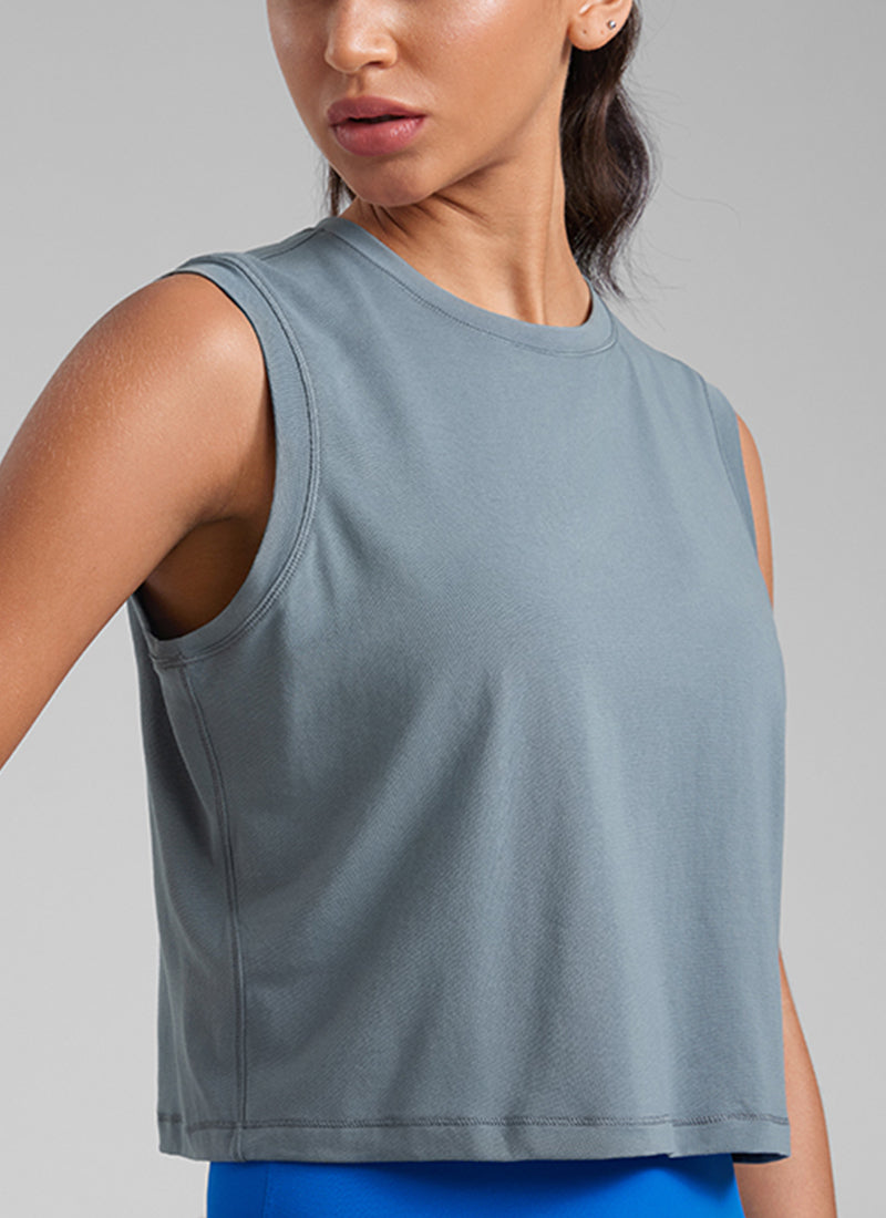 Quick Dry High Neck Sleeveless Tank Top