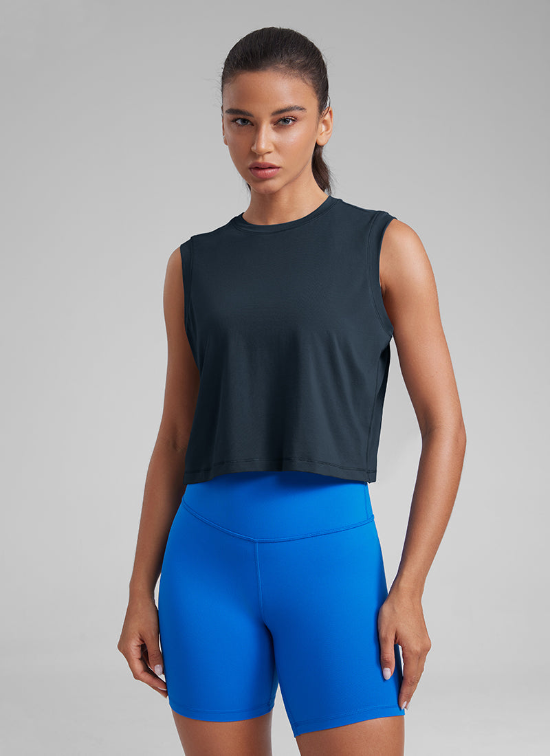 Quick Dry High Neck Sleeveless Tank Top